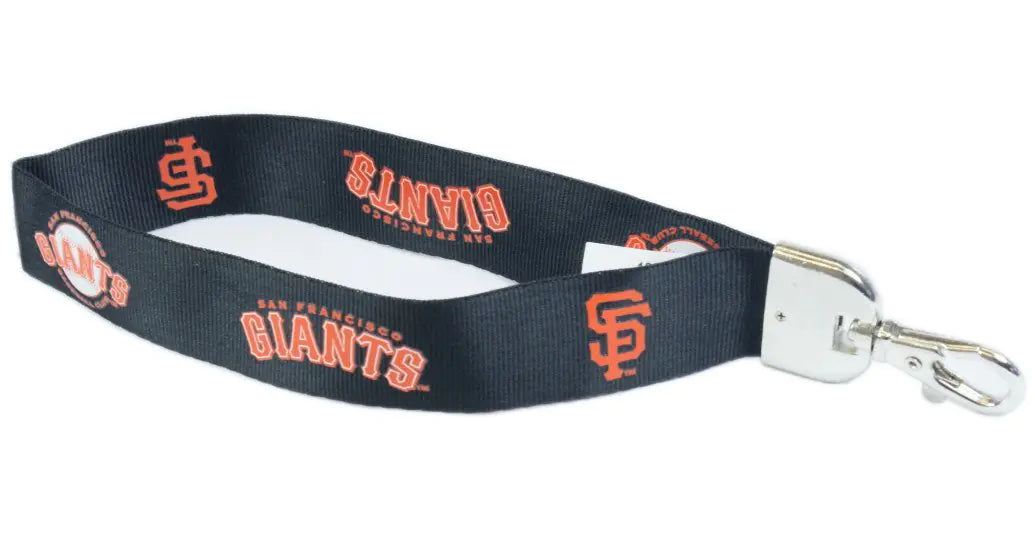 SF Giants Black Nylon Wristlet Lanyard